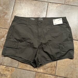 a.n.a Women's Dark Olive Cargo Shorts